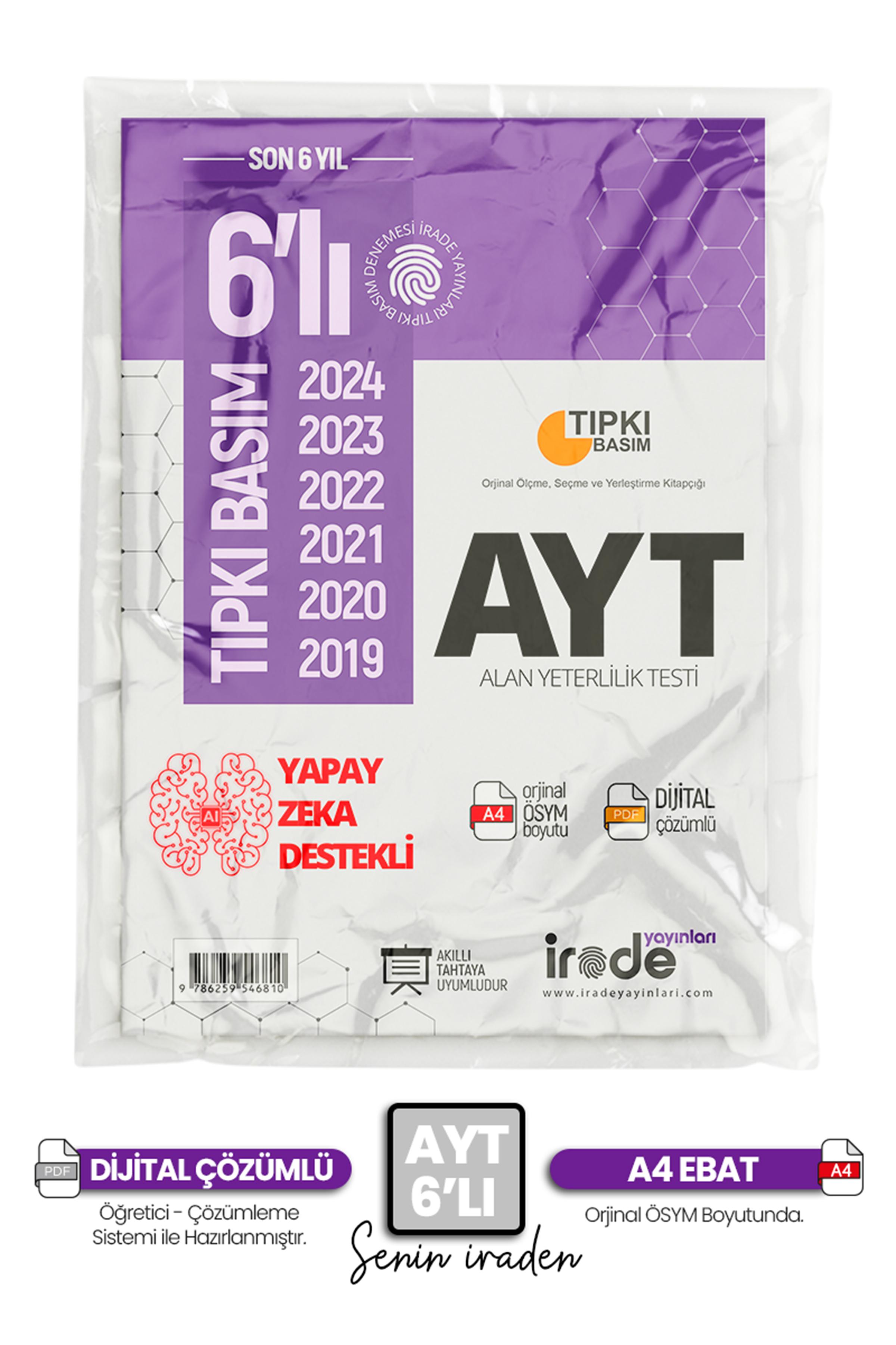 2025 YKS AYT ÖSYM Çıkmış Soru Fasikülü Son 6 Yıl Tıpkı Basım Çözümlü Paket Deneme Optik İlaveli