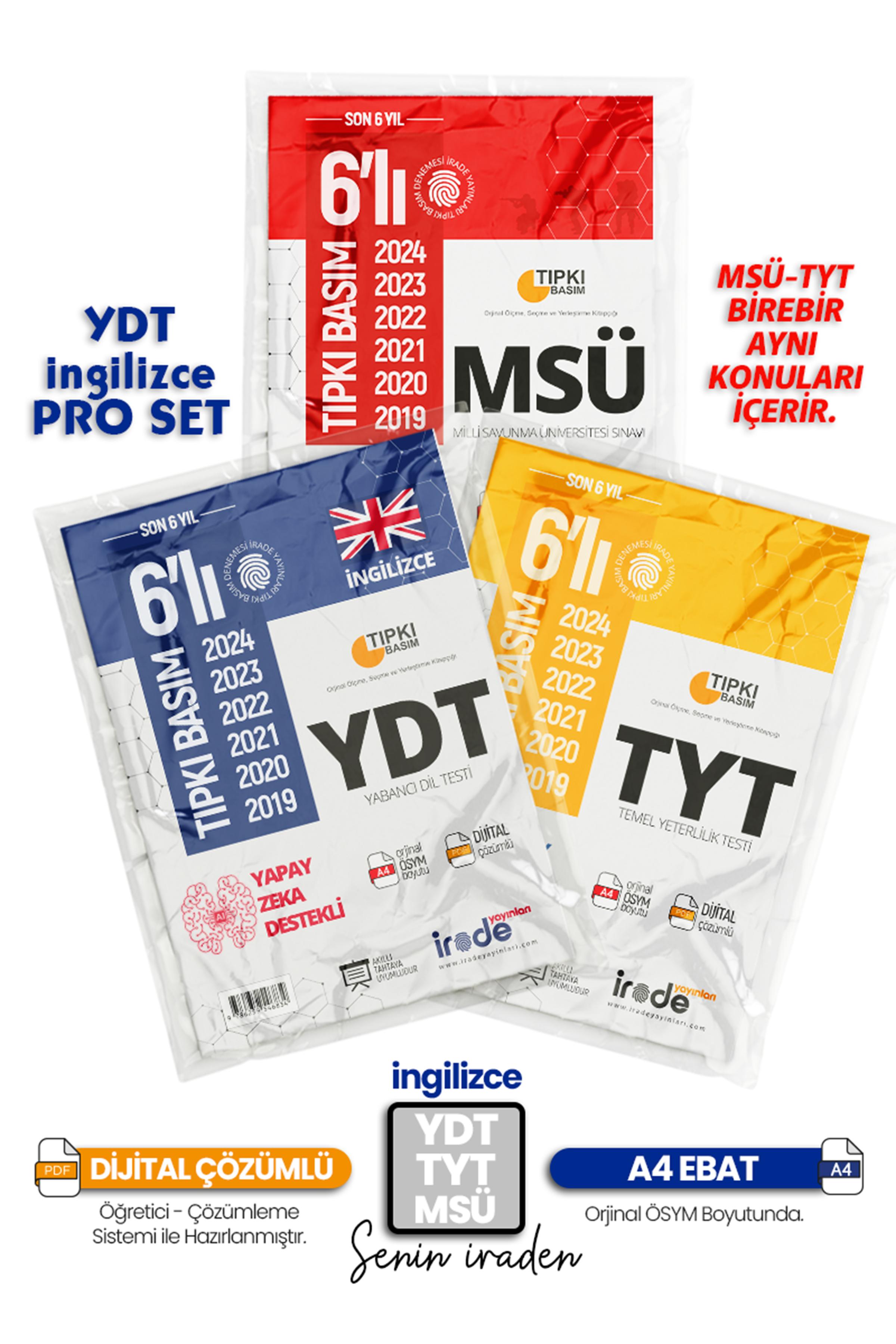 2025 YKS TYT-MSÜ YDT İNGİLİZCE 18li Fasikül Ösym Çıkmış Sorular Pro Set Dijital Çözümlü Optikli
