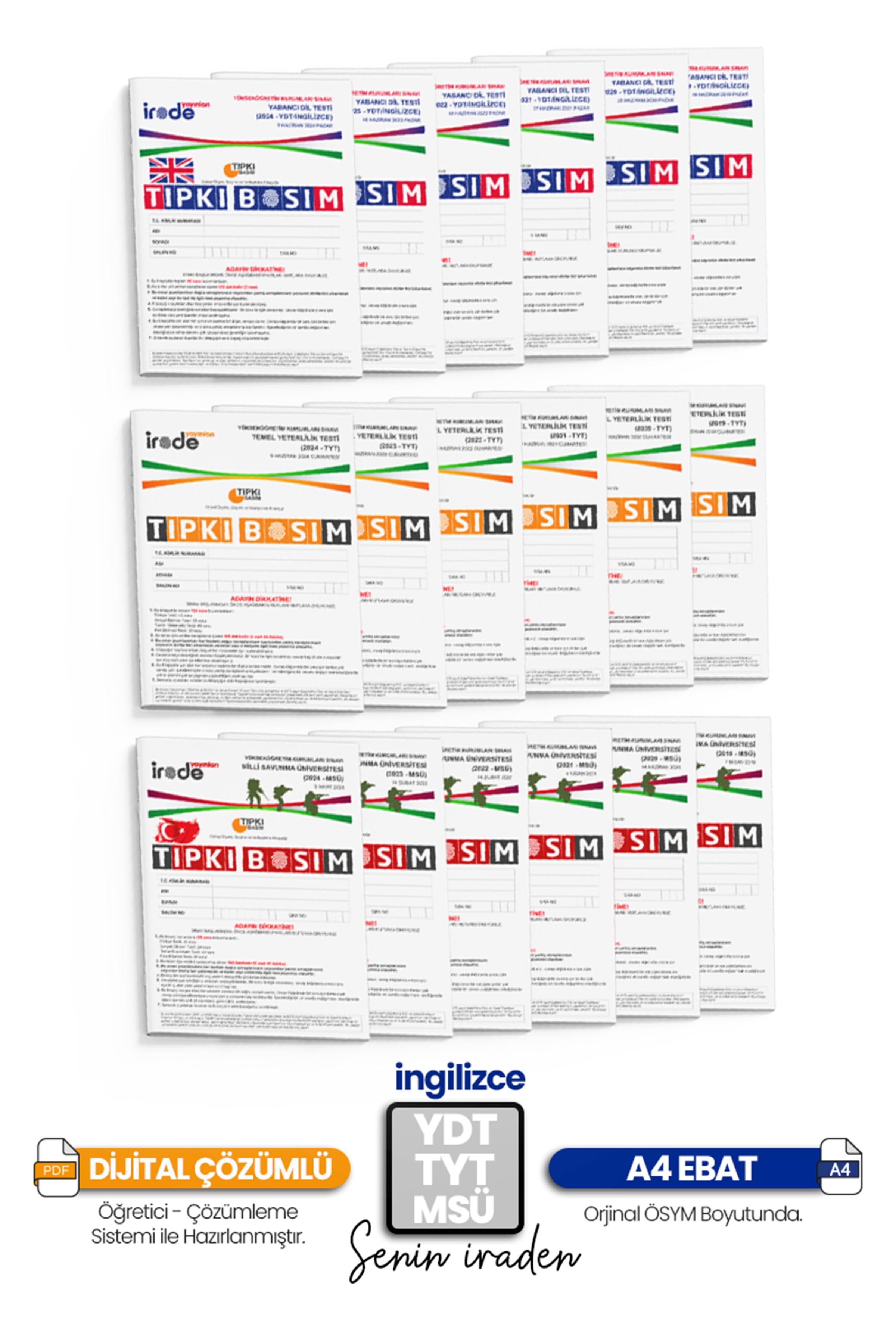 2025 YKS TYT-MSÜ YDT İNGİLİZCE 18li Fasikül Ösym Çıkmış Sorular Pro Set Dijital Çözümlü Optikli