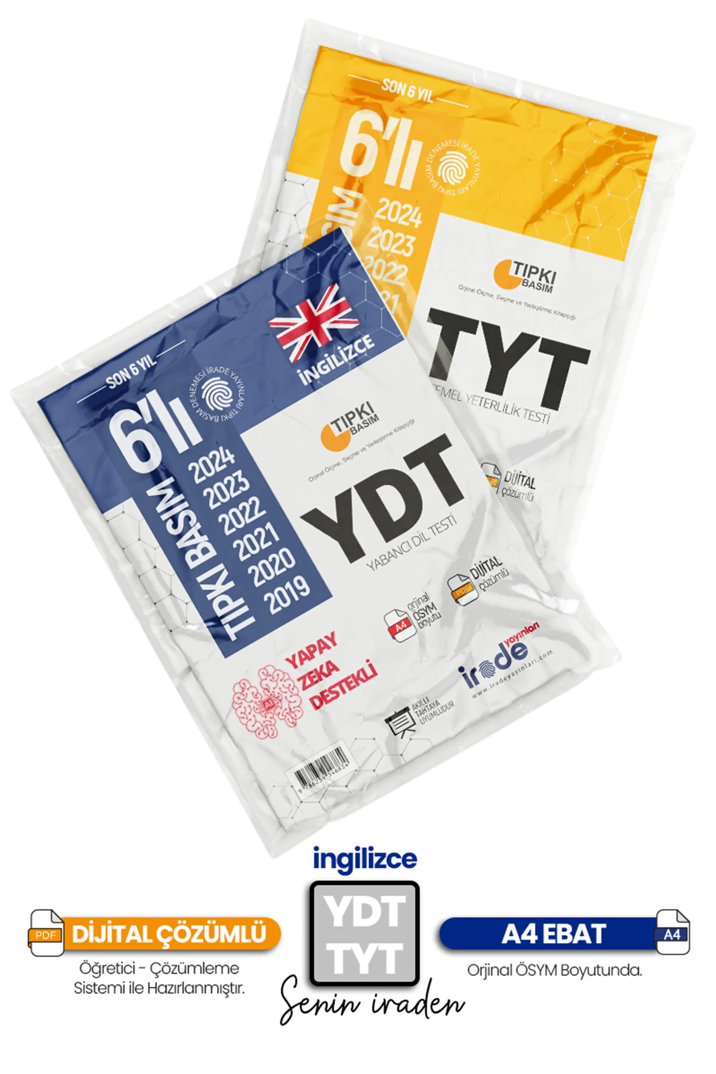 TYT - YDT İNGİLİZCE 12li Fasikül Ösym Çıkmış Sorular Paket Deneme Dijital Çözümlü Optikli