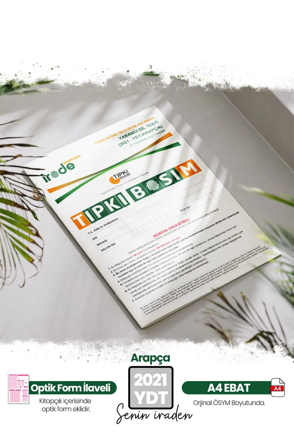 2021 Ydt Ösym Çıkmış Soru Arapça Tıpkı Basım Çözümlü Deneme Kitapçığı