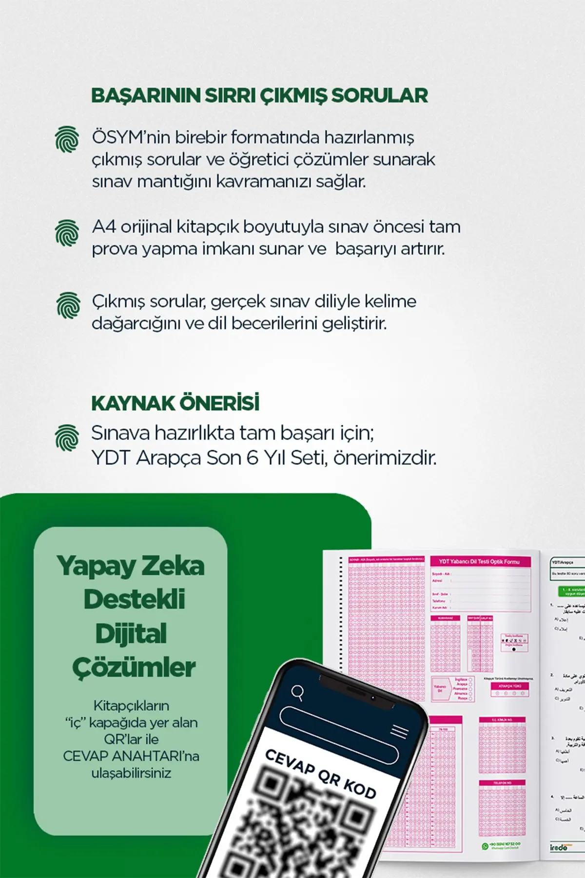 2021 Ydt Ösym Çıkmış Soru Arapça Tıpkı Basım Çözümlü Deneme Kitapçığı