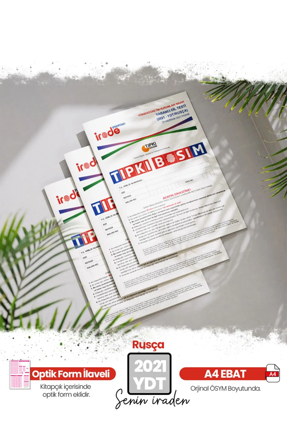 2021 Yks Ydt Rusça Ösym Çıkmış Soru Tıpkı Basım Deneme Paketi Optik Formlu