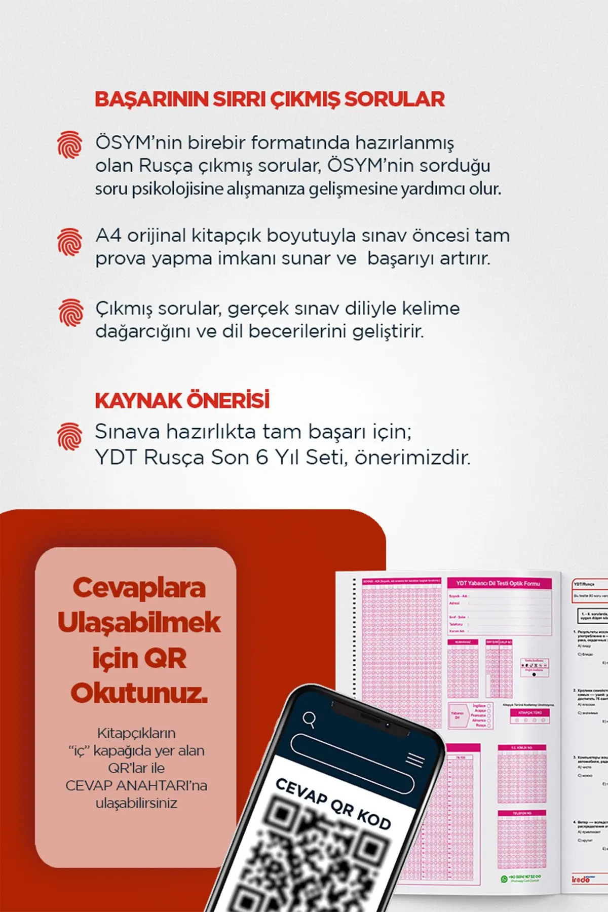 2024 Yks Ydt Rusça Ösym Çıkmış Soru Tıpkı Basım Deneme Fasikülü